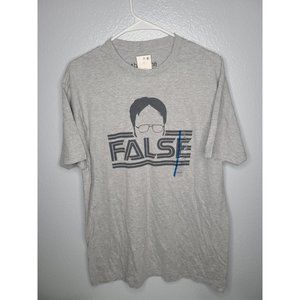 The Office Dwight Schrute Shirt FALSE Large Gray New With Tags